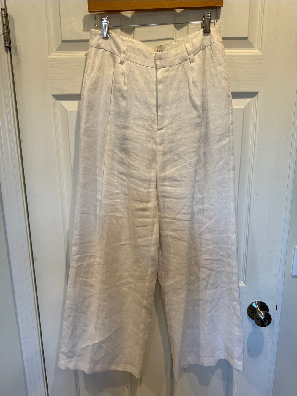 Dissh White Linen Pants
